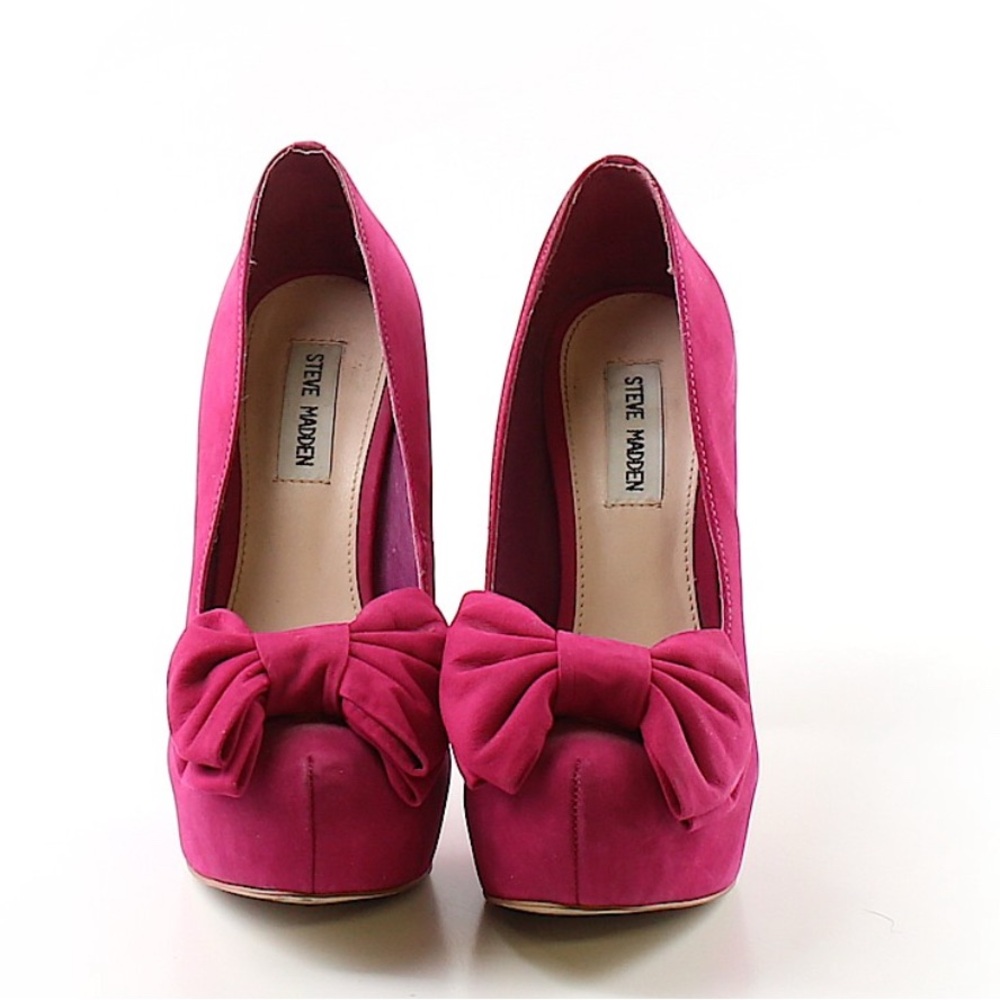 Steve Madden Fuchsia Bow Heels